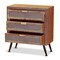 Baxton Studio Calida Mid-Century Whitewashed Natural Brown Finished Wood and Rattan 3-Drawer Storage Cabinet 178-11411-Zoro - alternate 3